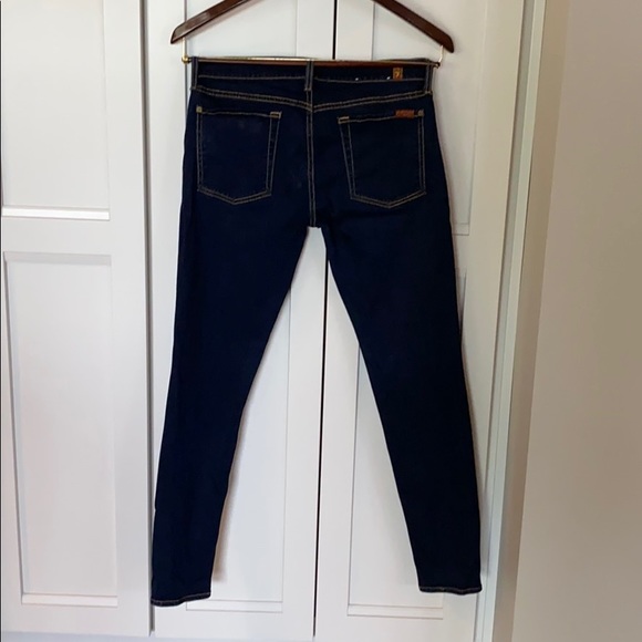 Dark skinny jeans 7 for all mankind sz 31 - Picture 2 of 5